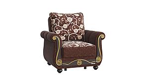 Americana Brown Fabric Chair by Casamode