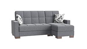 Armada Classic Gray 13 Sectional Sofa Sleeper by Casamode