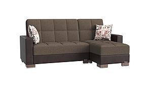 Armada Classic Brown 14 Sectional Sofa Sleeper by Casamode