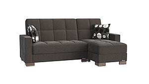 Armada Classic Dark Gray 19 Sectional Sofa Sleeper by Casamode