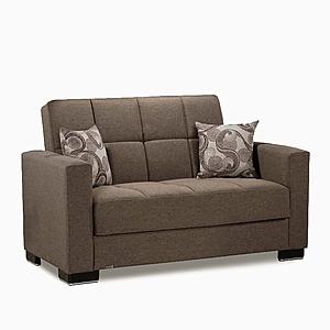 Armada Classic Brown 12 Convertible Loveseat by Casamode