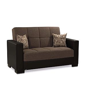 Armada Classic Brown 14 Convertible Loveseat by Casamode