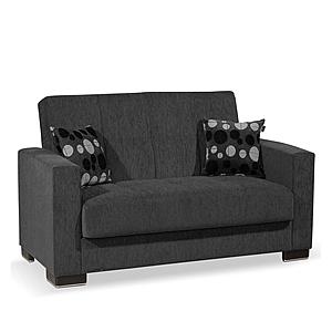 Armada Classic Dark Gray 19 Convertible Loveseat by Casamode