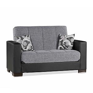 Armada Classic Gray/Black 5 Convertible Loveseat by Casamode