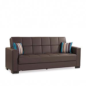 Armada Classic Brown PU 16 Sofa Bed by Casamode