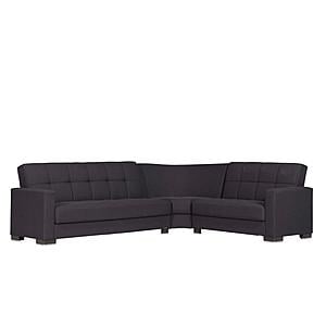 Armada Classic Denim Dark Blue 11 Corner Sectional Sofa Sleeper by Casamode