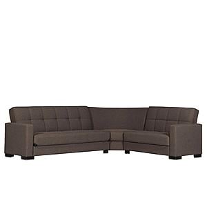 Armada Classic Brown 12 Corner Sectional Sofa Sleeper by Casamode