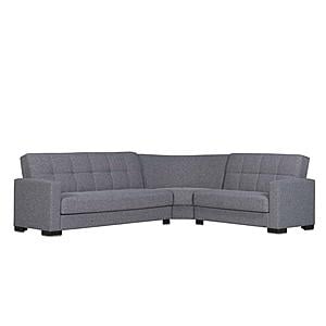 Armada Classic Gray 13 Corner Sectional Sofa Sleeper by Casamode