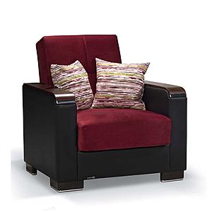 Armada X Burgundy/Black 310 Armchair by Casamode
