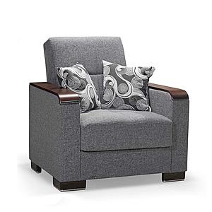 Armada X Gray Fabric 313 Armchair by Casamode