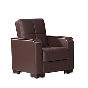 Armada X Brown PU 316 Armchair by Casamode