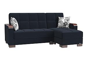 Armada X Denim Dark Blue 311 Sectional Sofa Sleeper by Casamode