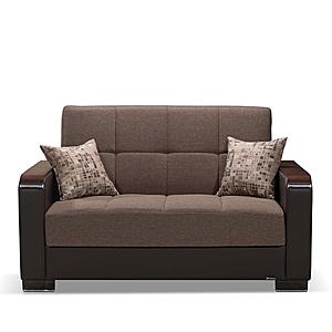 Armada X Brown Fabric/PU 314 Loveseat by Casamode