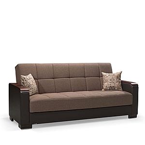 Armada X Brown Fabric/PU 314 Sofa Bed by Casamode