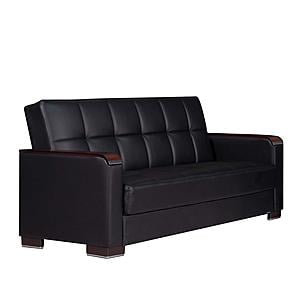 Armada X Black PU 315 Sofa Bed by Casamode