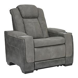 Next-Gen DuraPella Performance Fabric Dual Power Recliner - Two-Tone Slate by Ashley Furniture