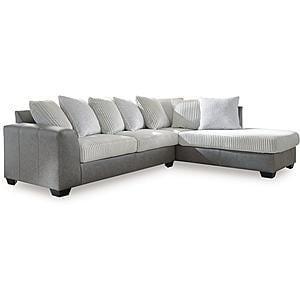 Clairette - Alloy 2 Piece Sectional Sofa w/RAF Chaise by Ashley Furniture