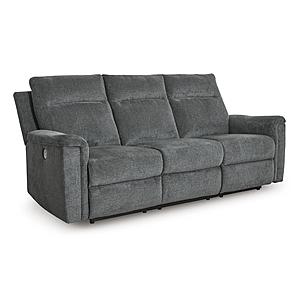 Barnsana Gravel Power Reclining Sofa by Ashley Furniture