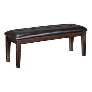 Haddigan - Dark Brown Large Upholstered Dining Room Bench by Ashley Furniture