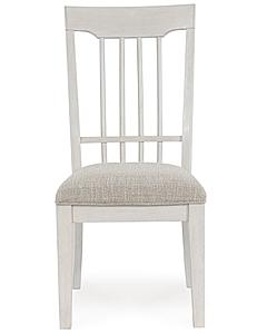 Shaybrock Antiqued white Rake Back Dining Upholstered Side Chair (Set of 2) by Ashley Furniture