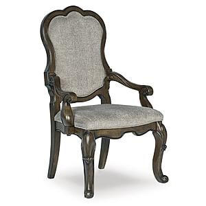 Maylee Dark Brown Dining Arm Chair (Set of 2) by Ashley Furniture