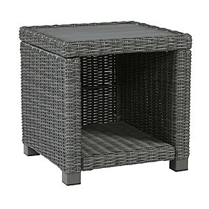 Elite Park Outdoor Square End Table - Gray by Ashley Furniture