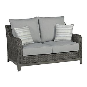 Elite Park Outdoor Loveseat w/Cushion - Grey by Ashley Furniture