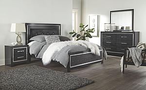 Kaydell - Black - Upholstered Panel Bedroom Set by Ashley Furniture