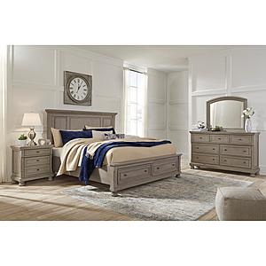 Lettner - Light Gray - Panel Storage Bedroom Set by Ashley Furniture