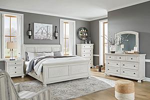 Robbinsdale - Antique White - Sleigh Bedroom Set by Ashley Furniture
