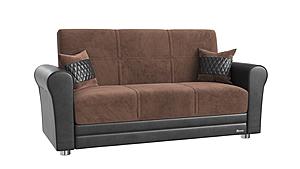 Avalon Nano Brown Convertible Loveseat by Casamode