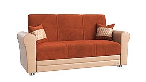 Avalon Orange Convertible Loveseat by Casamode