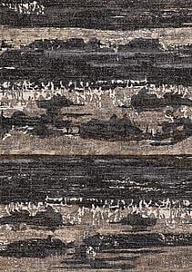 Aurora Grey Black Cream Brown Stormy Sky Rug by Kalora