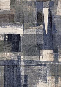 Aurora Blue Green Orange White Distressed Paint Strokes Rug by Kalora