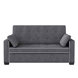 Serta&reg; Avery Full Convertible Loveseat in Charcoal by Lifestyle