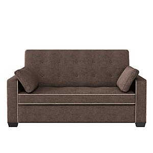 Serta&reg; Avery Full Convertible Loveseat in Java by Lifestyle