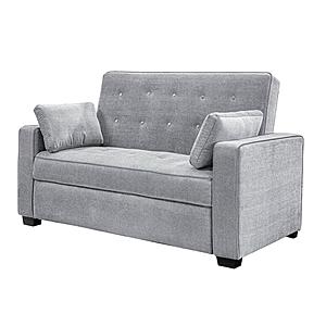 Serta&reg; Avery Full Convertible Loveseat in Light Gray by Lifestyle
