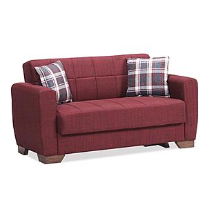 Barato Burgundy Convertible Loveseat by Casamode