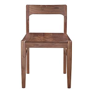 Owing Dining Chair Walnut (Set of 2) by Moe's Home Collection