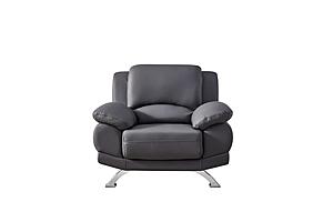 117 FSA002 Gray Leather Chair by BH Furniture