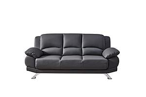 117 FSA002 Gray Leather Sofa by BH Furniture