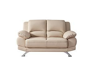 117 FSA005 Beige Leather Loveseat by BH Furniture