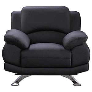 117 L108 Black Leather Chair by BH Furniture