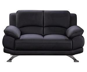 117 L108 Black Leather Loveseat by BH Furniture