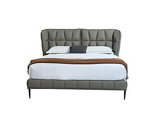 Claire Sage Full Leather Upholstered Platform Bed by BH Furniture