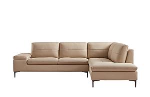 Decker FSA005 Taupe Leather Sectional w/Storage Arm by BH Furniture