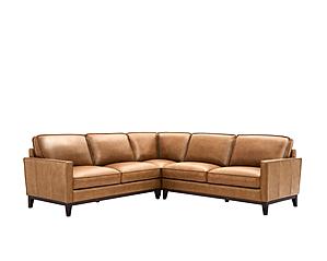 Harper 177137 Saddle Leather 3 Piece Corner Sectional by BH Furniture