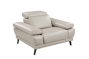 Mercer 807 Smoke Taupe Thick Leather Chair by BH Furniture