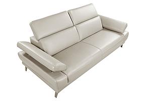 Mercer 807 Smoke Taupe Thick Leather Loveseat by BH Furniture
