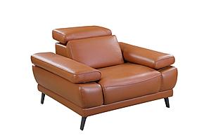 Mercer E8232 Adobe Orange Thick Leather Chair by BH Furniture